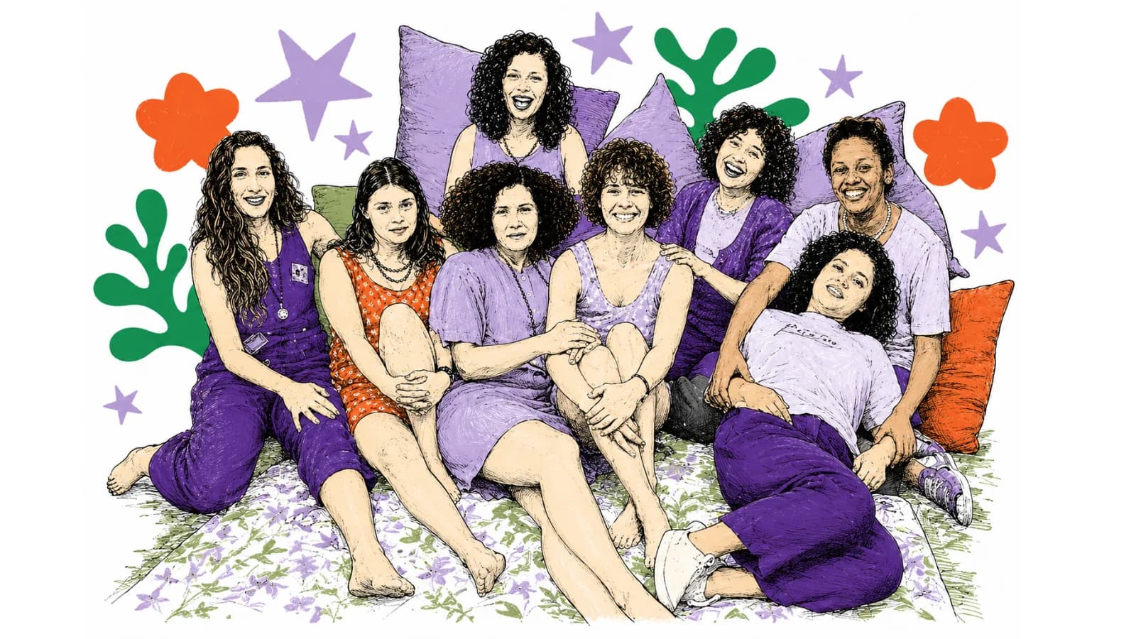 Ilustração representando o Coletivo Feminista
